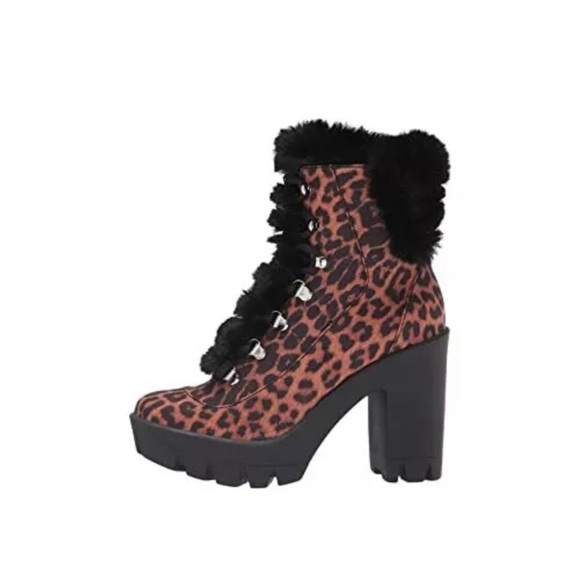 Jessica Simpson Mikah Faux-Fur Lining Combat Boot size 11 New with box no cover - Picture 2 of 12